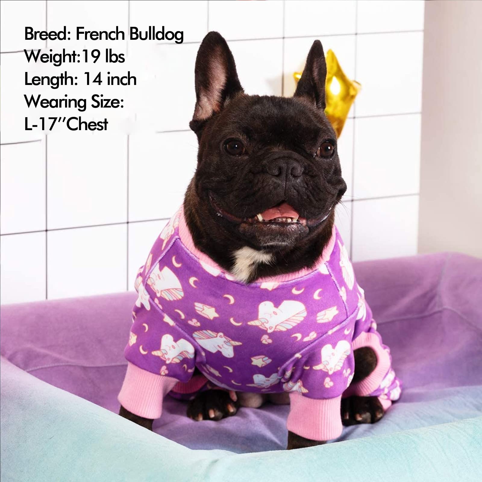 KYEESE Stretchy Dog Onesie - Unicorn Cat Pajamas for Dogs, Post-Surgery Recovery Suit & Cozy Pet Costume | Perfect for After Surgery Care, Winter Warmth, and Fun Dress-Up