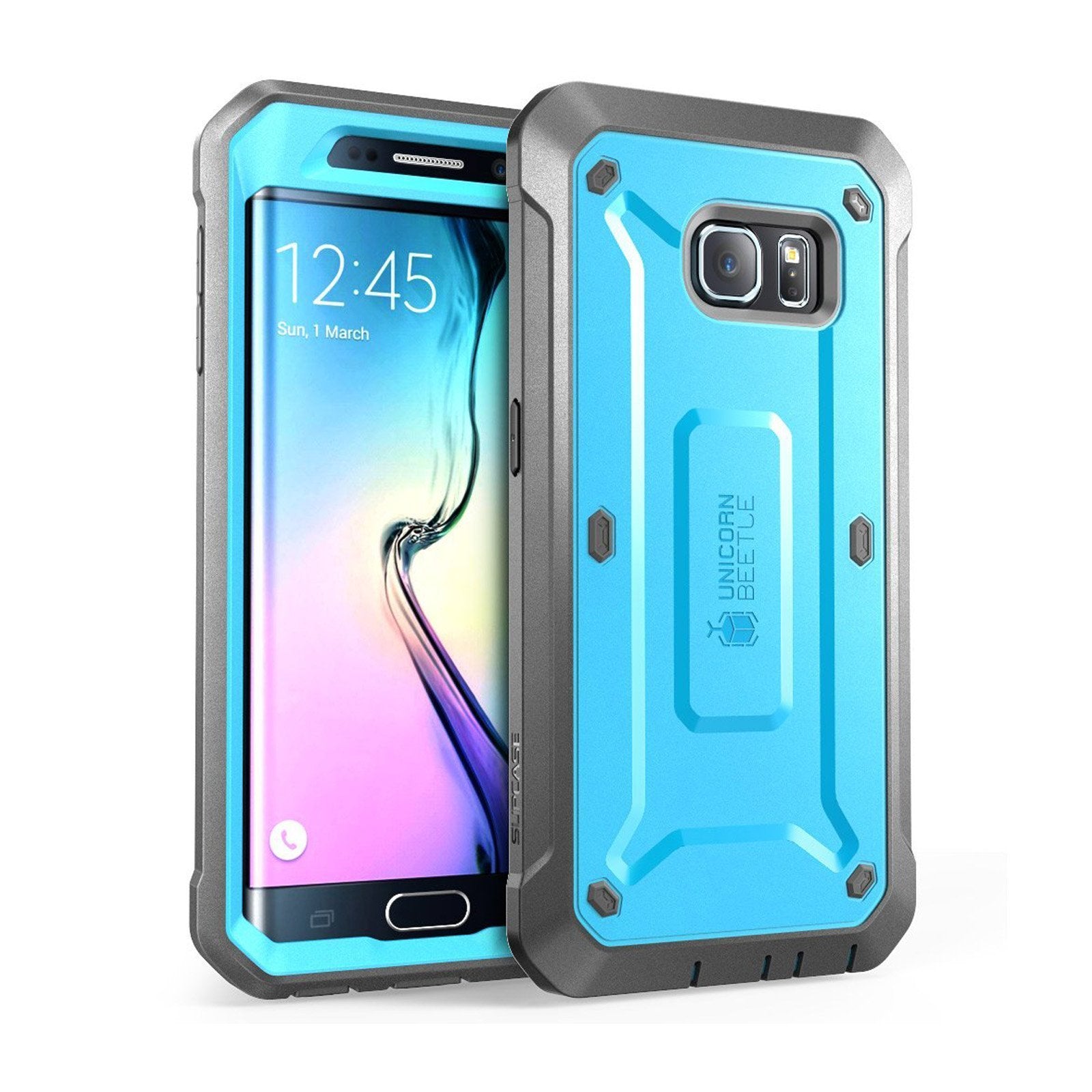 Samsung Galaxy S6 Edge Unicorn Beetle Pro Rugged Holster Case - Heavy Duty Protection with Kickstand (White) - Perfect for Outdoor Activities, Construction Work & Extreme Sports