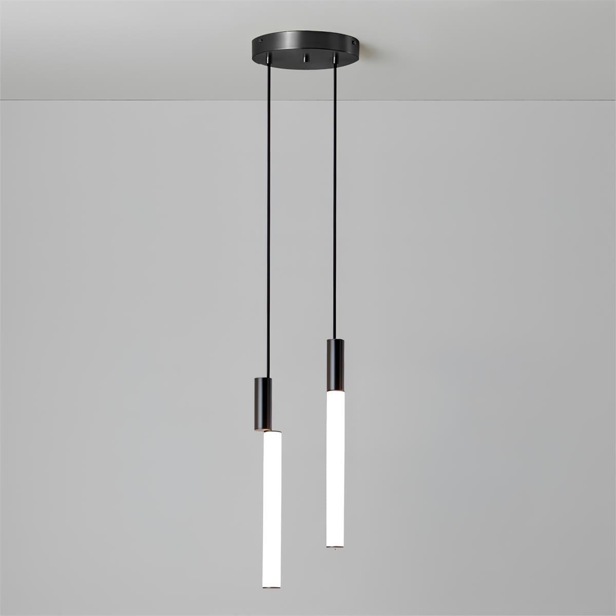 Eclat Cylindra Pendant Lamp - Modern Glass Hanging Light Fixture for Dining Room, Kitchen Island & Bedroom Decor