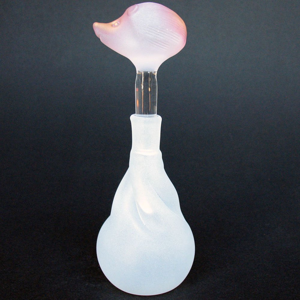 Hand Blown Glass Hedgehog Perfume Bottle - Elegant Animal-Shaped Fragrance Dispenser for Home Decor, Gift & Vanity Table | Perfect for Bathroom, Bedroom & Dresser Organizer