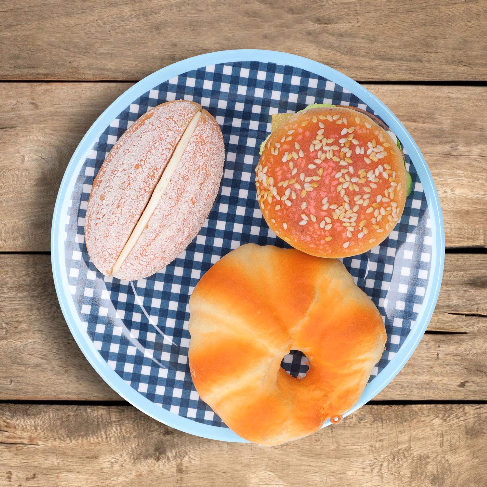 9-Inch Melamine Dessert Plates & Cutlery Set - 4-Piece Salad & Fruit Serving Dishes - Durable Kitchen Tableware for Home, Restaurant & Hotel Use - Perfect for Dinner Parties, Picnics & Catering Events