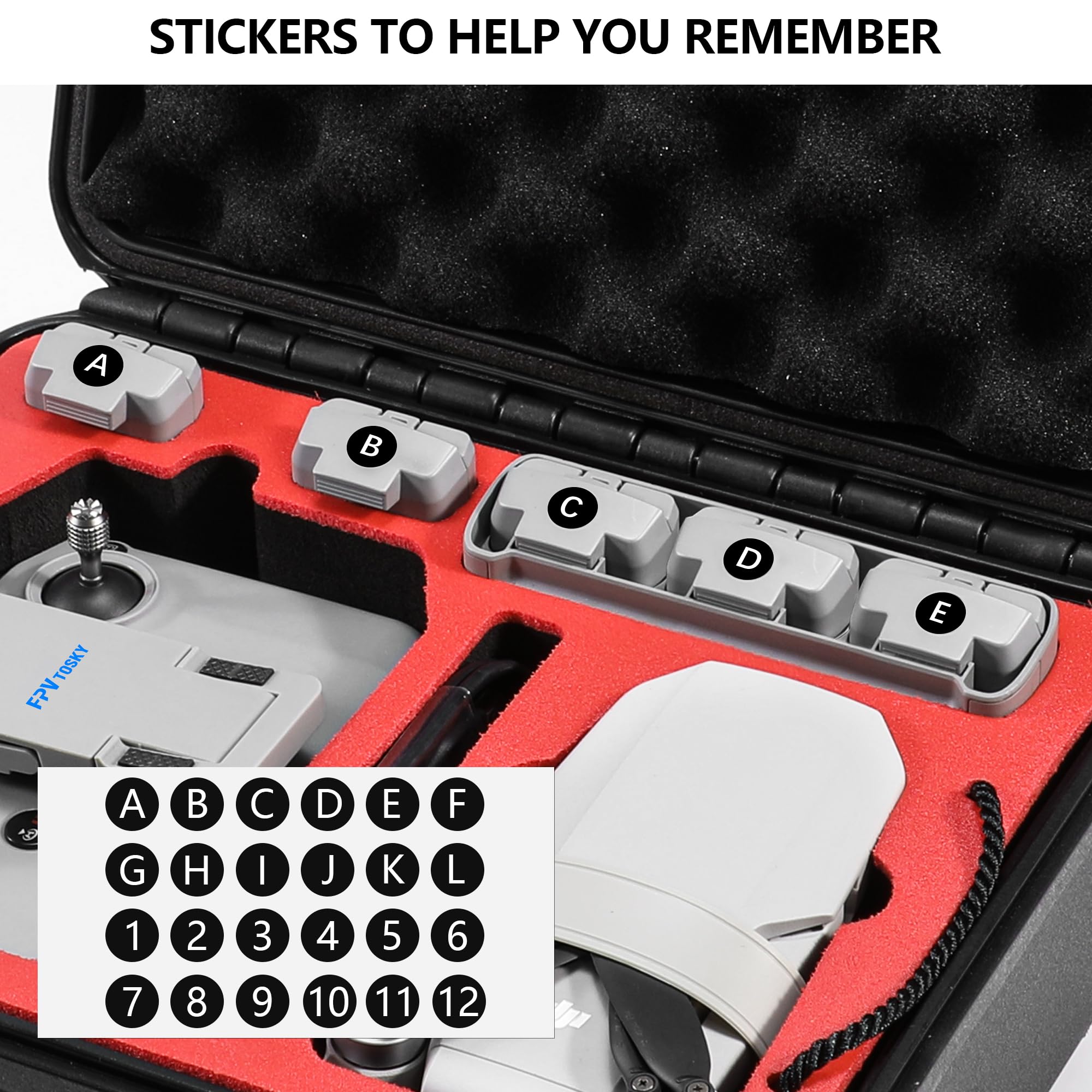 DJI Mini 4K/Mini 2 SE Hard Case with 8-in-1 Accessories Kit - Dual Layer Protective Case, Tablet Holder, Neck Strap, Landing Gear, Propeller Holder - Perfect for Travel, Hiking & Aerial Photography