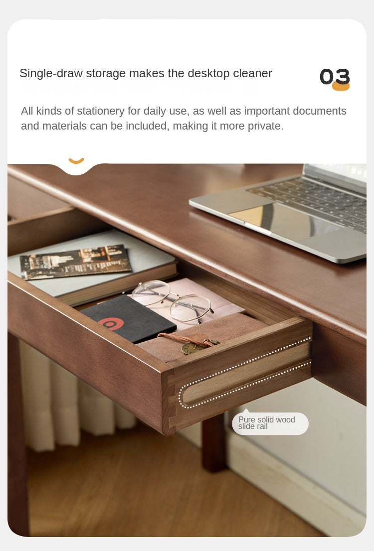 Premium Beech Solid Wood Study Desk - Durable & Stylish Home Office Furniture for Work & Study