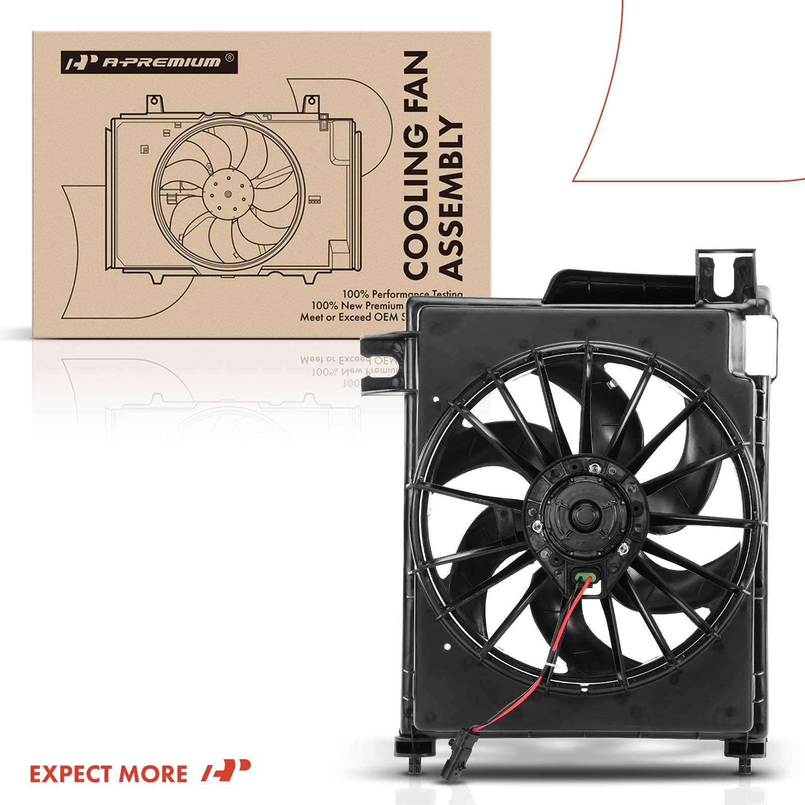 Premium AC Condenser Fan Assembly Replacement for Dodge Ram 1500 2002-2008, Ram 2500 2003-2007, Ram 3500 2004-2007 - Compatible with Part# 5080647AB, 5103464AB - Perfect for Cooling System Repair & Summer Driving