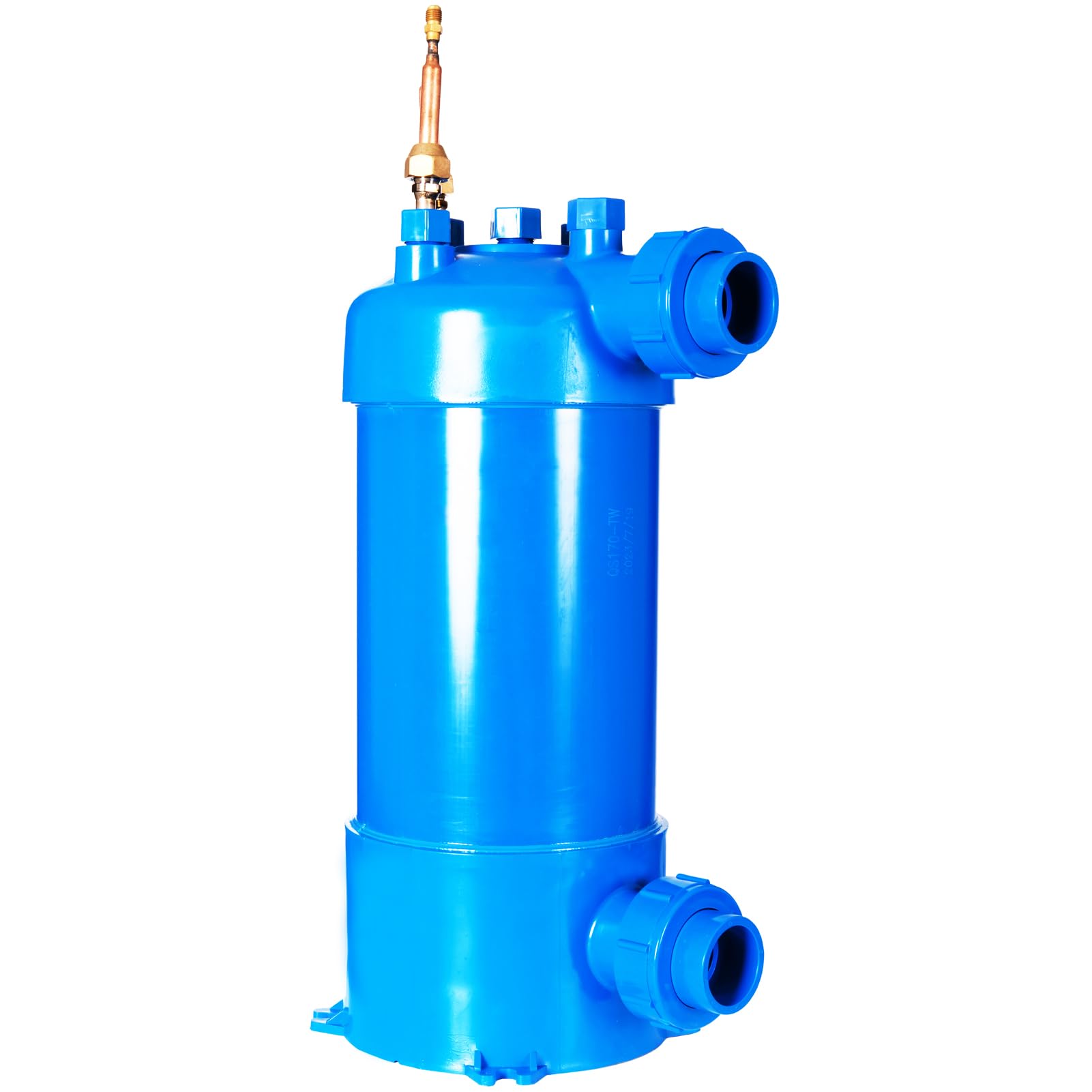 58 kBtu Titanium Pool Heat Exchanger with PVC Shell - Solar Spa Heating & Cooling System for Swimming Pools, Hot Tubs, and Inground Pools