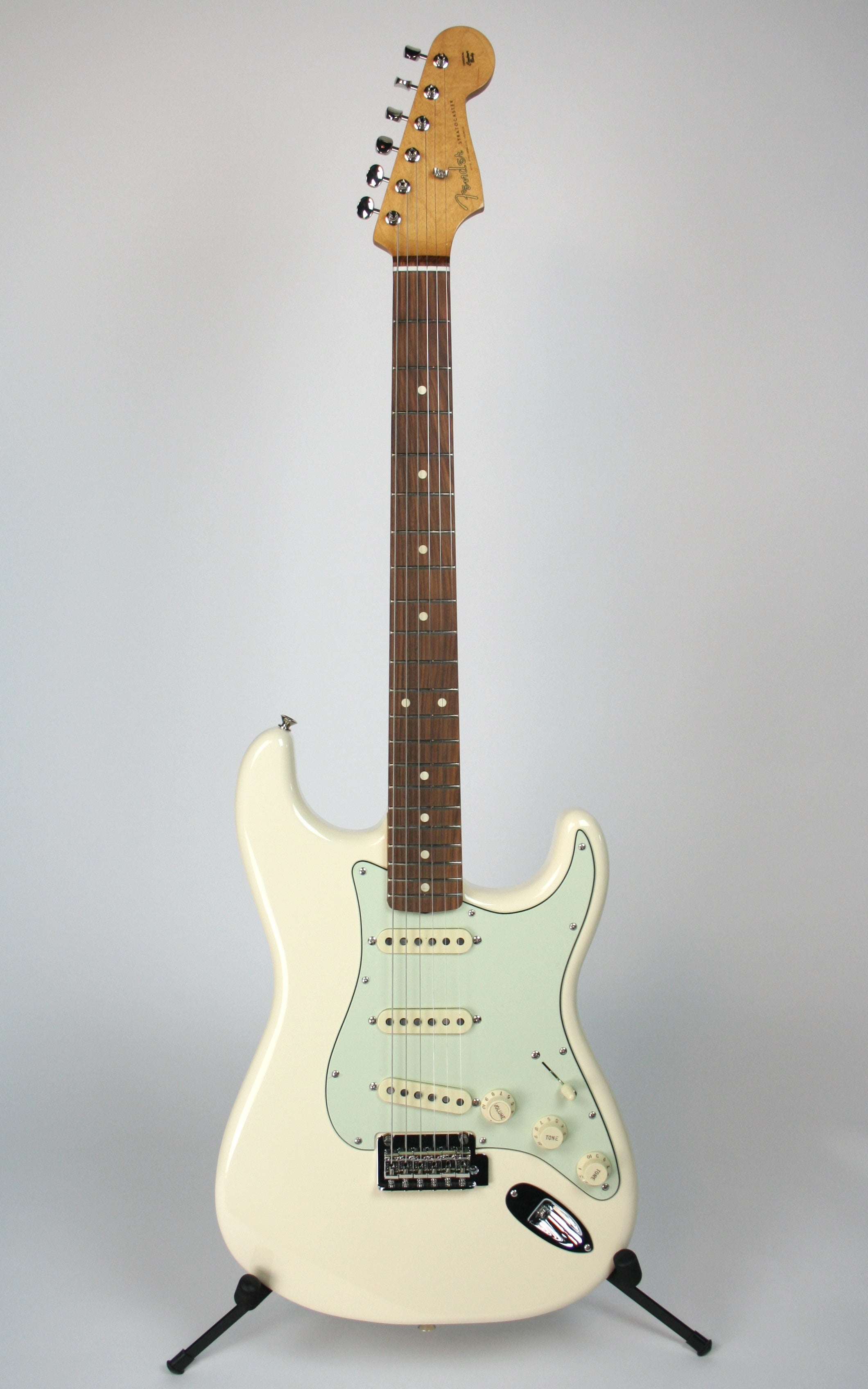 Fender Vintera '60s Stratocaster Modified Electric Guitar - Olympic White Finish with Gig Bag | Perfect for Rock, Blues & Stage Performances