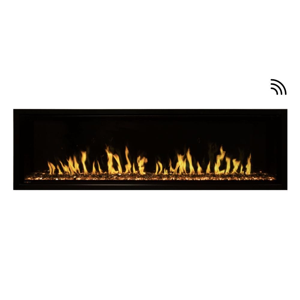 Modern Flames Orion Slim Built-In/Wall Mounted Smart Electric Fireplace - Realistic Flame Effect for Living Room, Bedroom & Office - WiFi Enabled Virtual Fireplace with Adjustable Heat & Lighting