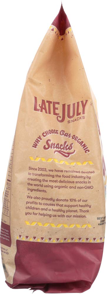 Organic Thin Multigrain Tortilla Chips by Late July Snacks - 11oz Pack | Gluten-Free, Non-GMO Snack for Parties, Picnics & Healthy Munching