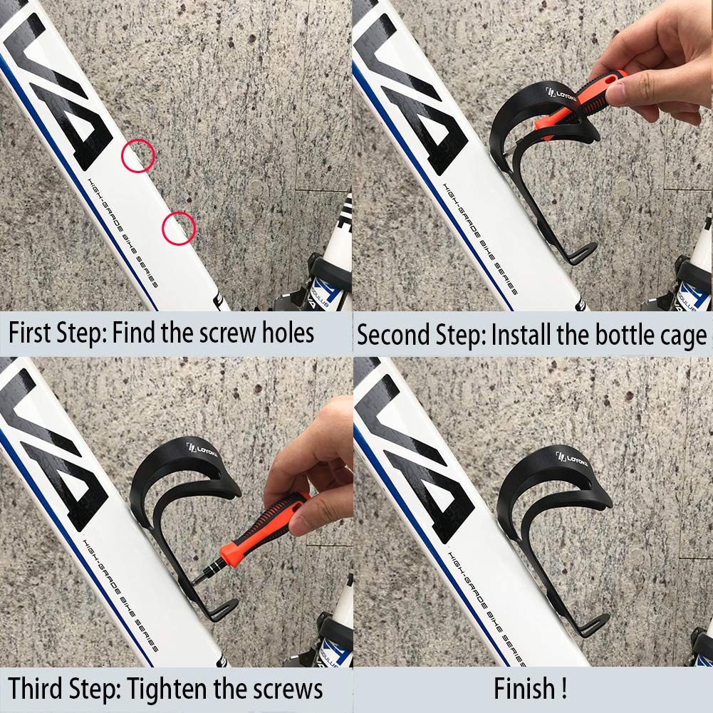 Lightweight Aluminum Alloy Bike Water Bottle Holder - Durable Cycling Drink Cage for Road & Mountain Bikes (MTB) - Perfect for Long Rides, Commuting & Outdoor Adventures