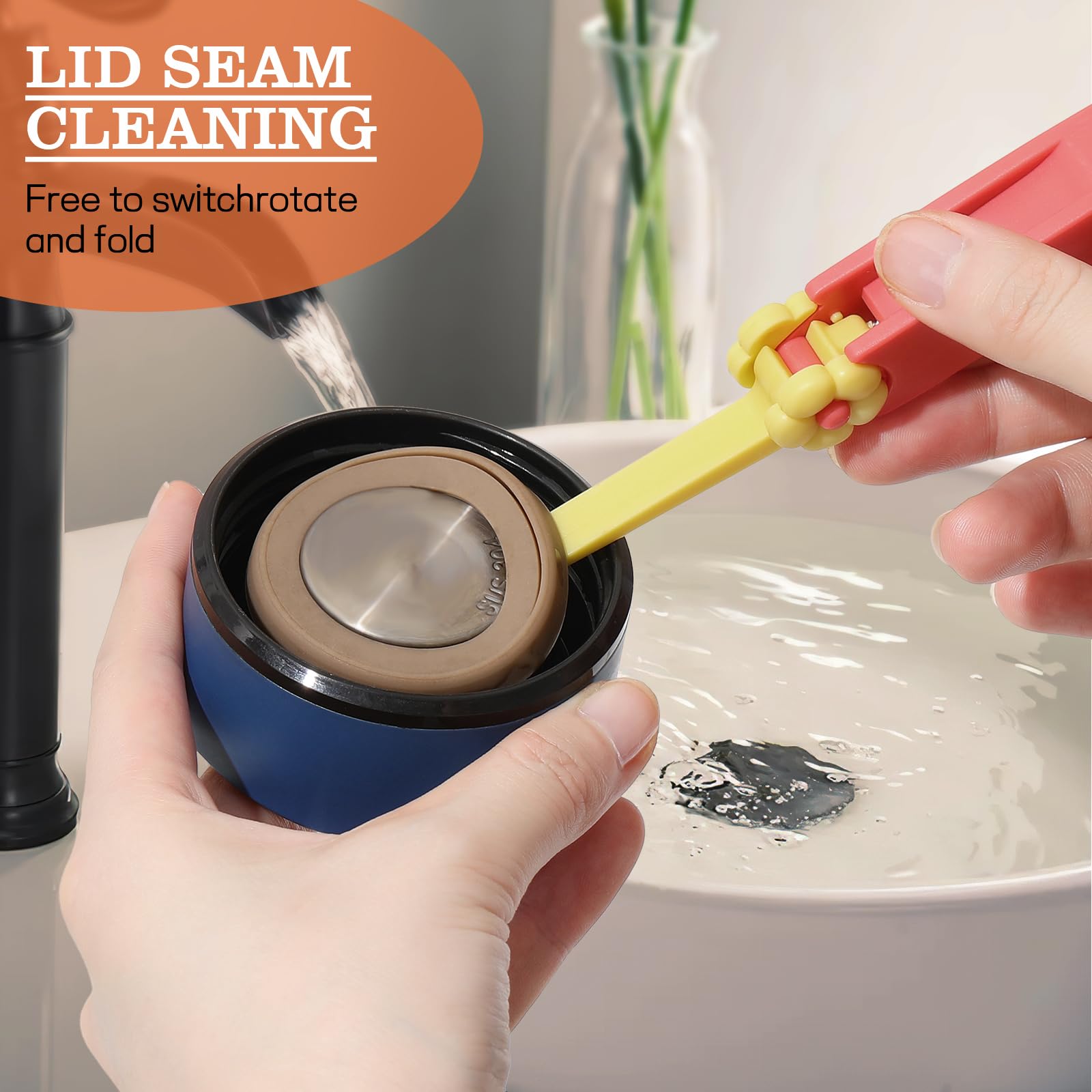 3-in-1 Cup Cleaning Brush Set - Bottle & Gap Cleaner for Home Kitchen (3 Pack)