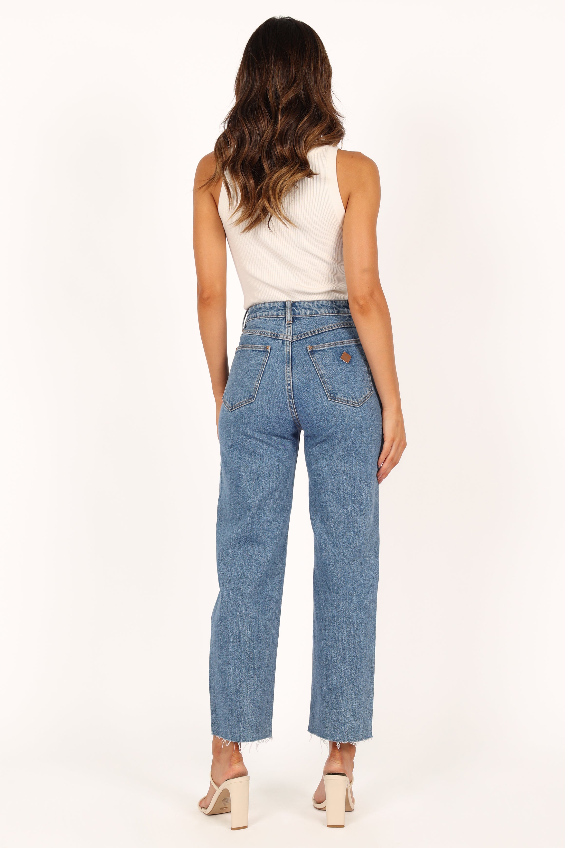 Abrand Venice Straight Jeans for Women | High Waist Denim Pants | Classic Blue Jeans | Perfect for Casual Wear, Office & Date Night Outfits