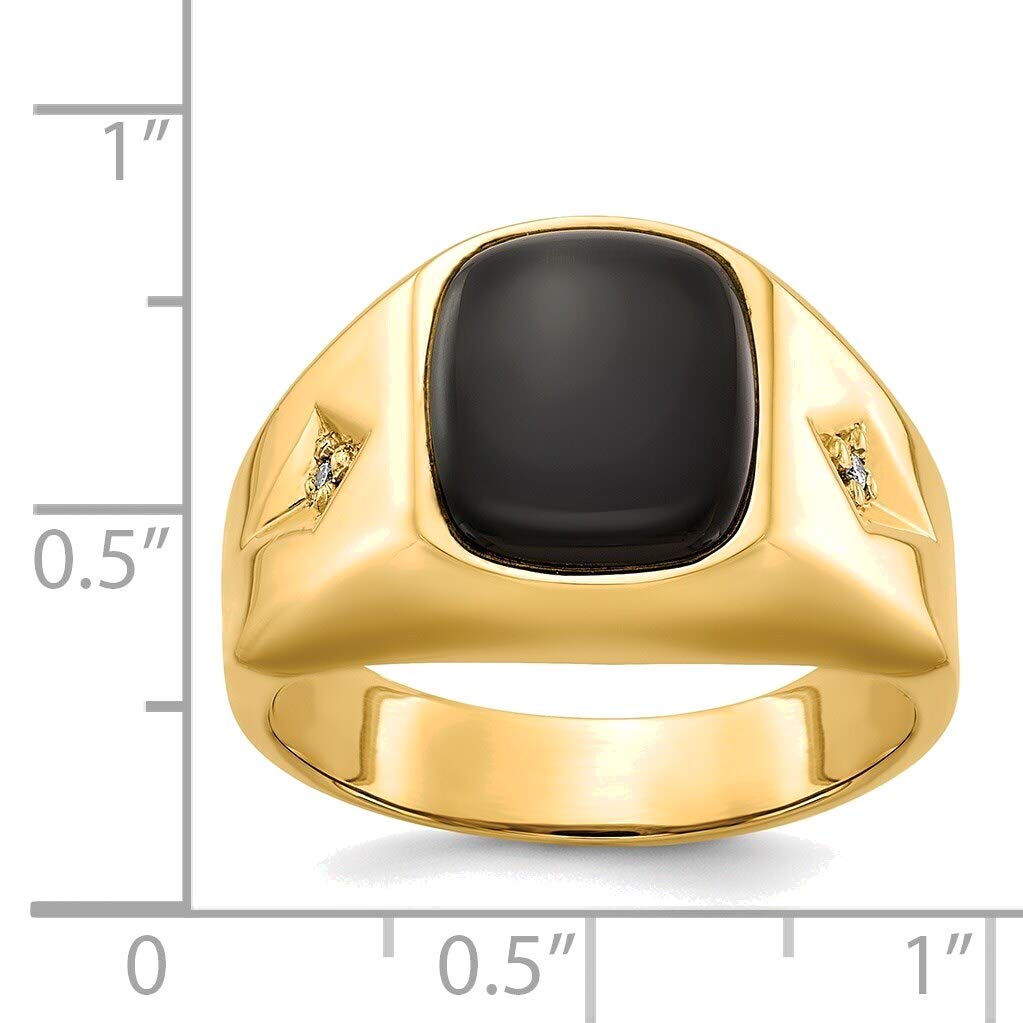 14K Yellow Gold AA Diamond Men's Ring - Size 10 | Luxury Wedding Band & Anniversary Gift for Him | Perfect for Engagements, Promises & Special Occasions