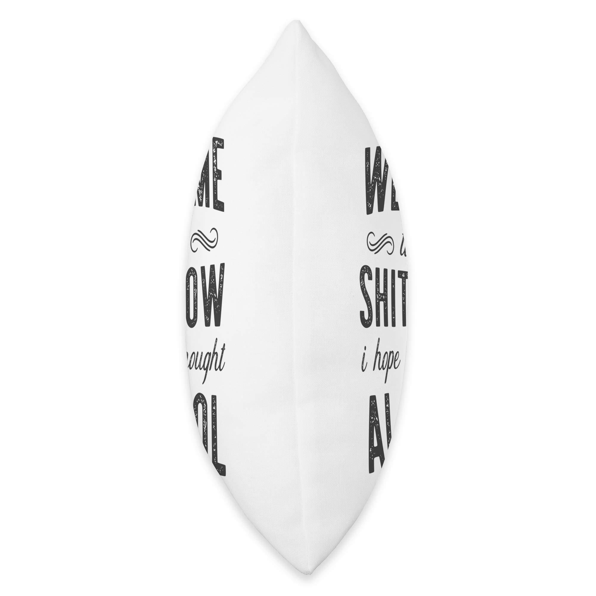 Funny Throw Pillow - Welcome To The Shitshow I Hope You Brought Alcohol - Perfect for Living Room, Bedroom, or Office Decor