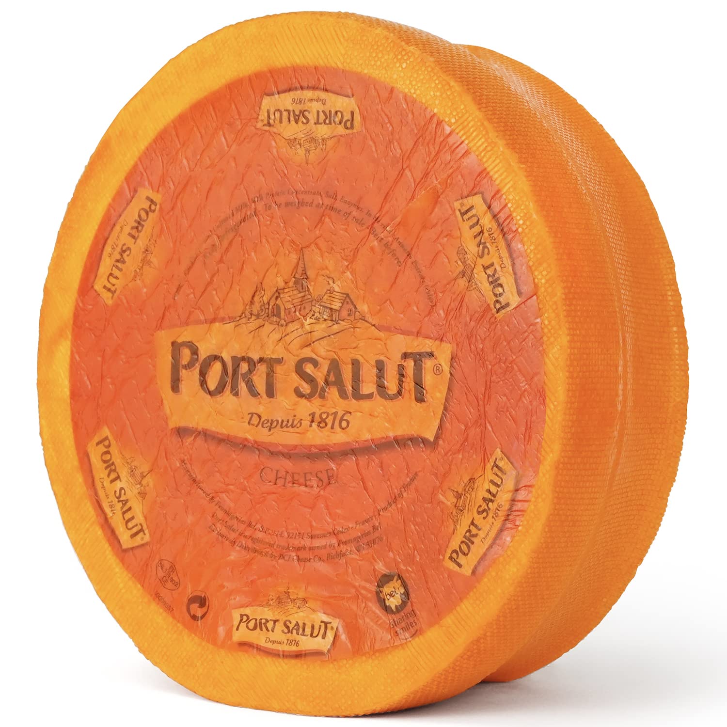 Port Salut Semi-Soft Cow Milk Cheese Wedge - 1 lb (454g) Cut Piece | French Imported Cheese for Charcuterie Boards, Sandwiches & Wine Pairing | Overnight Shipping Guaranteed