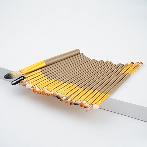 20-Piece Professional Makeup Brush Set - Soft Synthetic Bristles for Foundation, Blending, Contouring & Eyeshadow - Perfect for Travel, Salon & Home Use