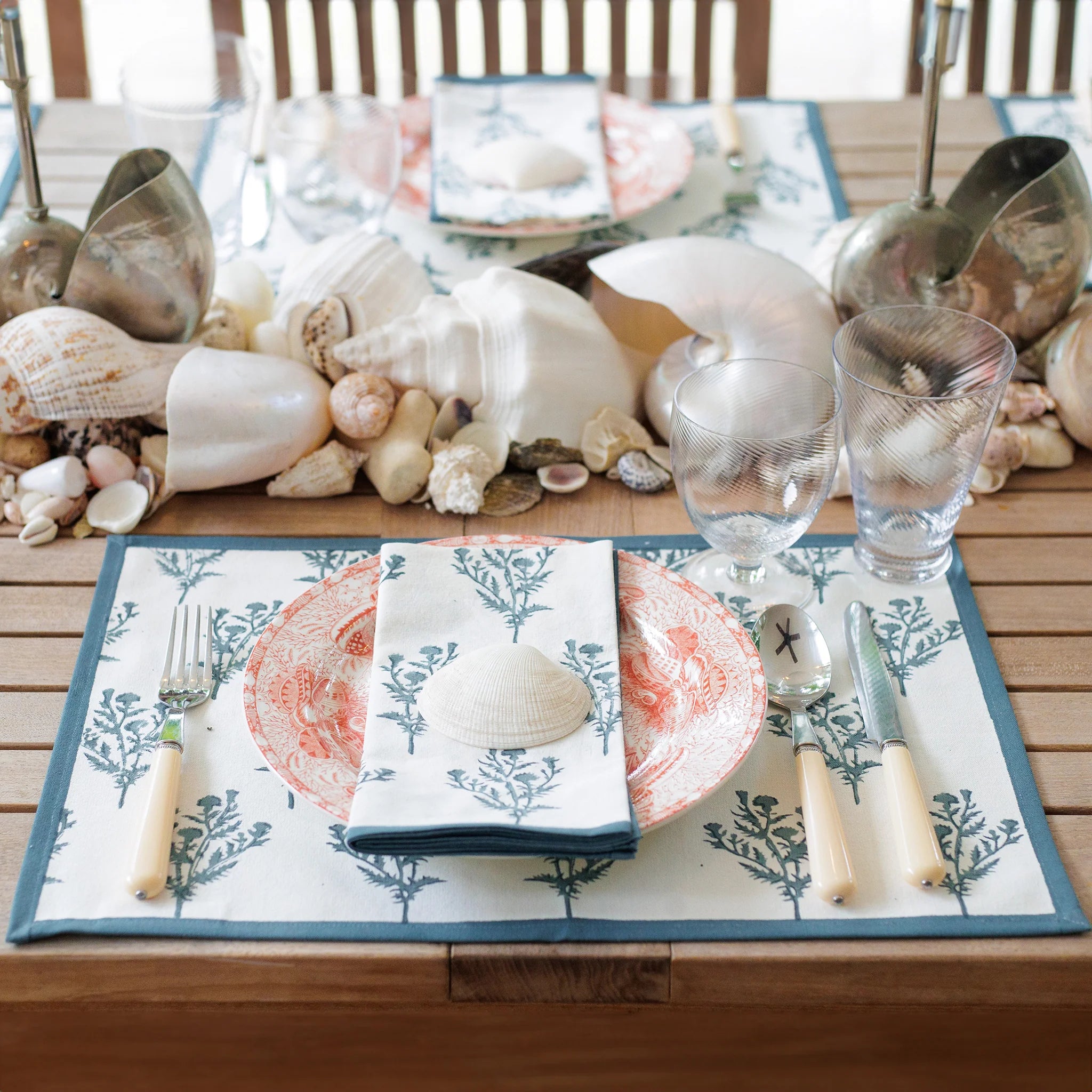 India Hicks Thistle Dusty Sky Collection - Luxury Home Decor for Coastal & Farmhouse Style - Perfect for Living Room, Bedroom & Beach House Decor