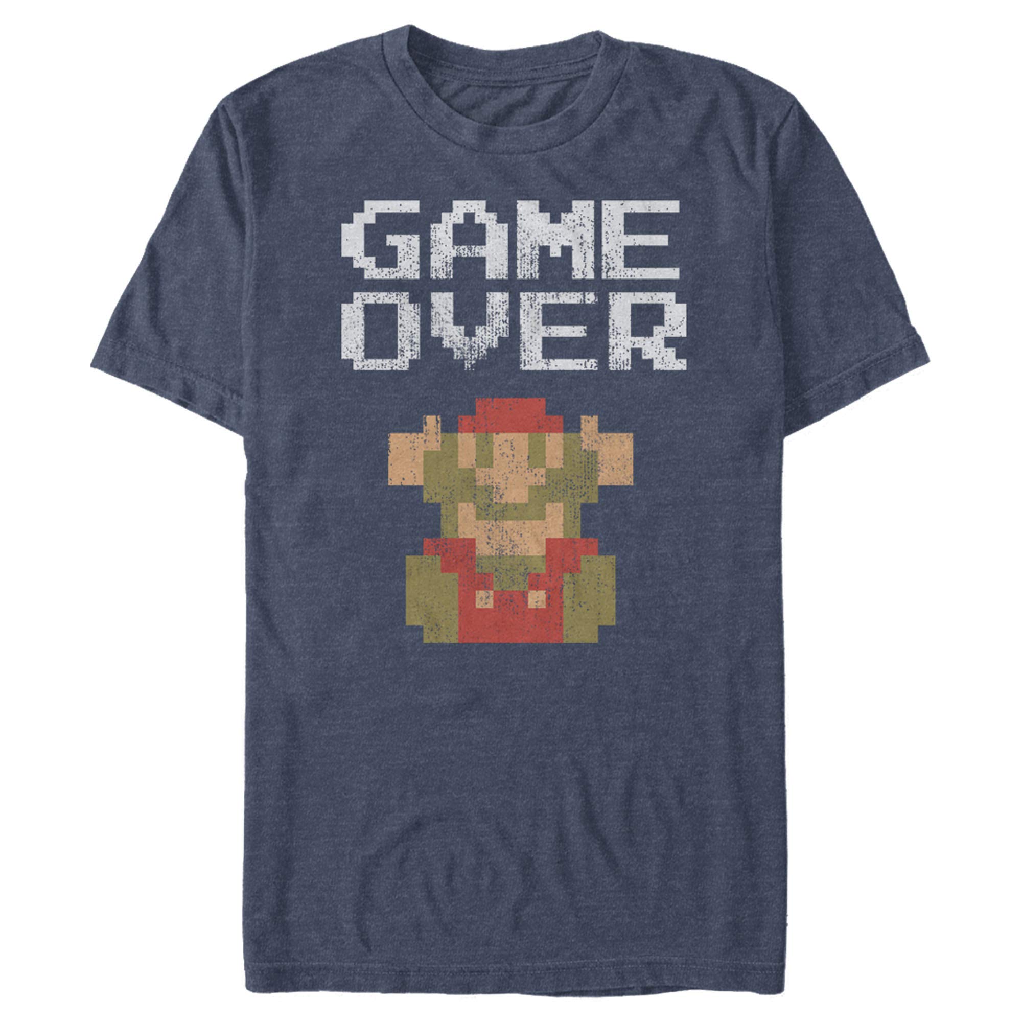 Nintendo Mario Game Over Graphic T-Shirt for Men - Casual Gaming Tee for Fans, Cosplay & Everyday Wear