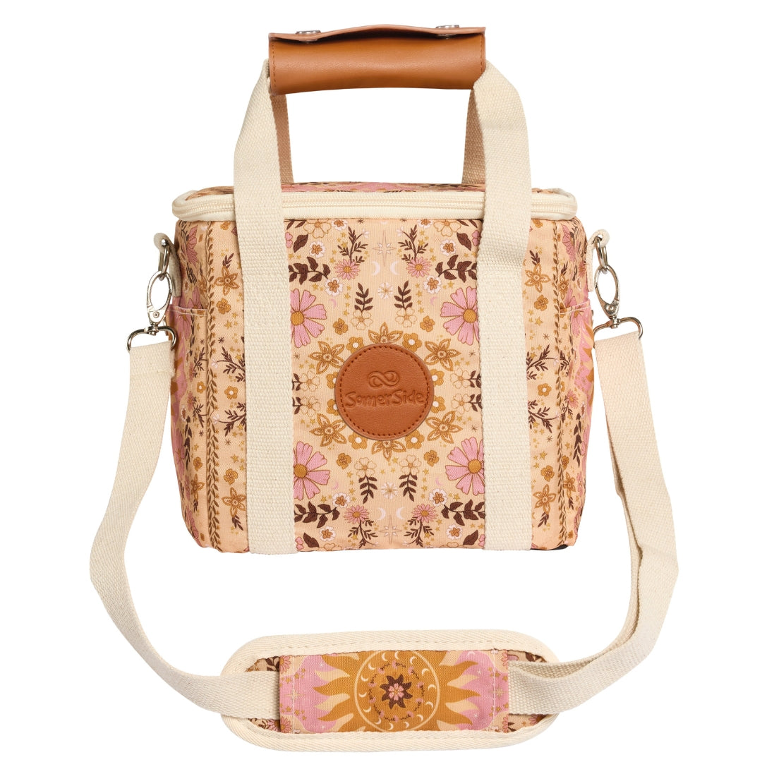 Boho Style Mini Cooler Bag - Portable Insulated Picnic Cooler for Beach, Camping & Outdoor Adventures - Perfect for Drinks, Snacks & Lunch Storage