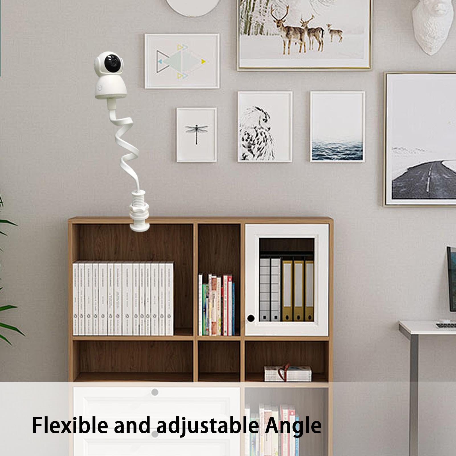 Baby Monitor Stand with Flexible Arm - Crib Camera Mount for Nursery & Bedroom