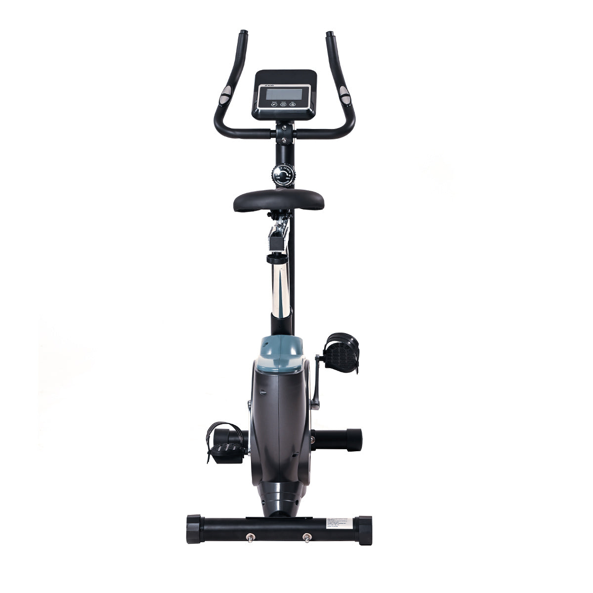 Flo Motion Upright Exercise Bike for Home Gym - Indoor Cycling Bike with LCD Monitor & Adjustable Resistance - Perfect for Cardio Workouts, Weight Loss & Fitness Training