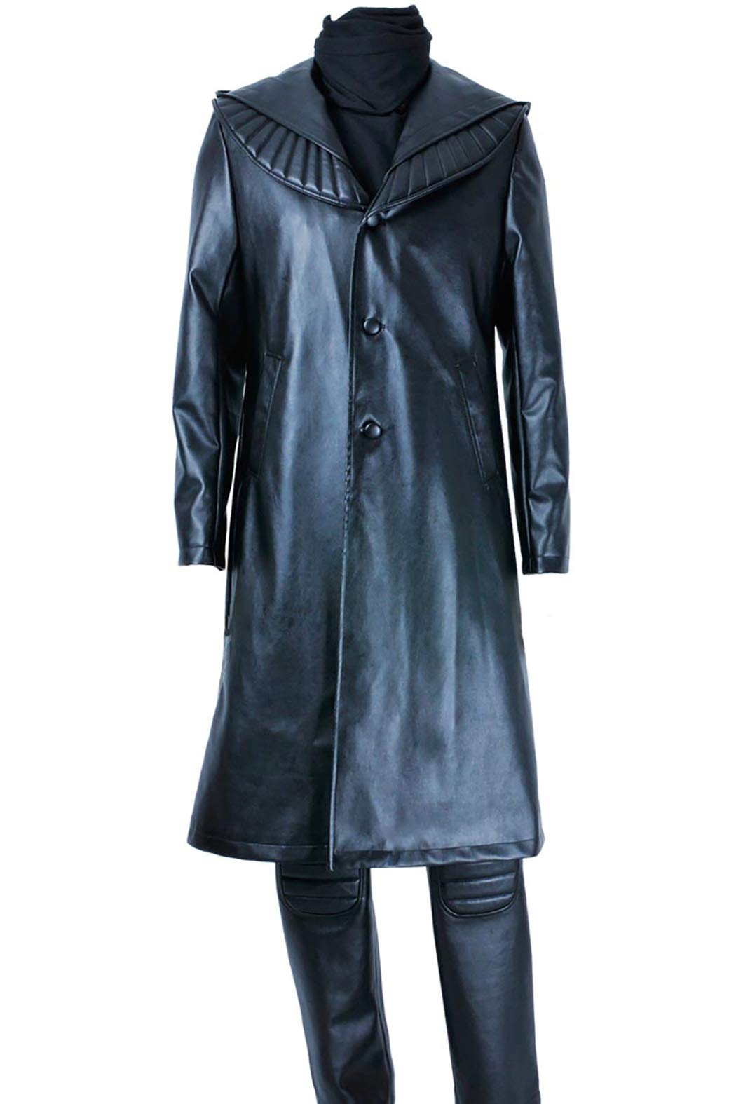 Star Trek Khan Cosplay Costume - Black Trench Coat for Men | Sci-Fi Convention Outfit, Halloween Costume, Movie Character Dress Up