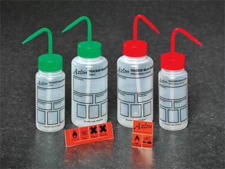250mL Plastic Wash Bottle with Standard Spout - Pack of 6 (5 Bottles per Pack) - Ideal for Laboratory, Cleaning & Chemical Dispensing