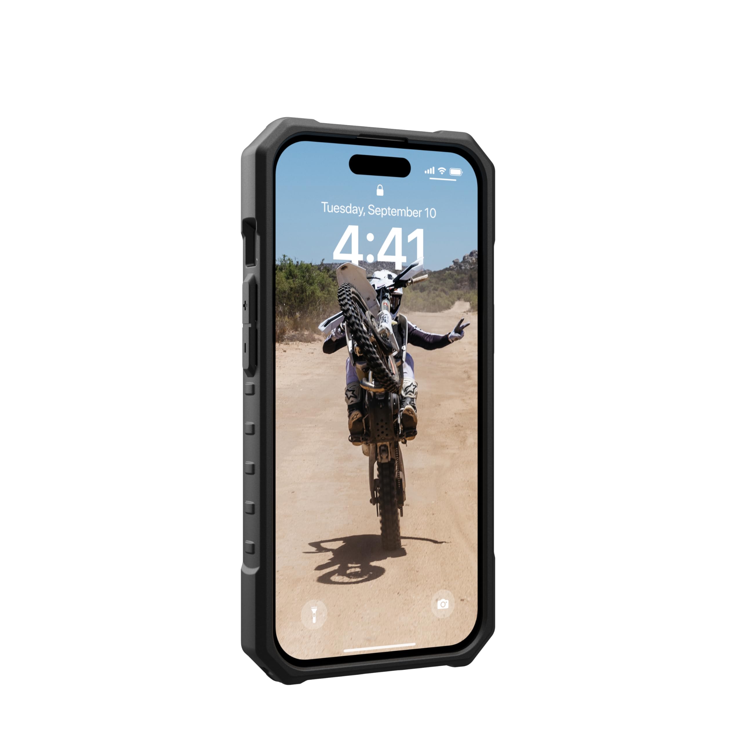 URBAN ARMOR GEAR UAG Pathfinder Clear Ash/Black Case for iPhone 15 (6.1