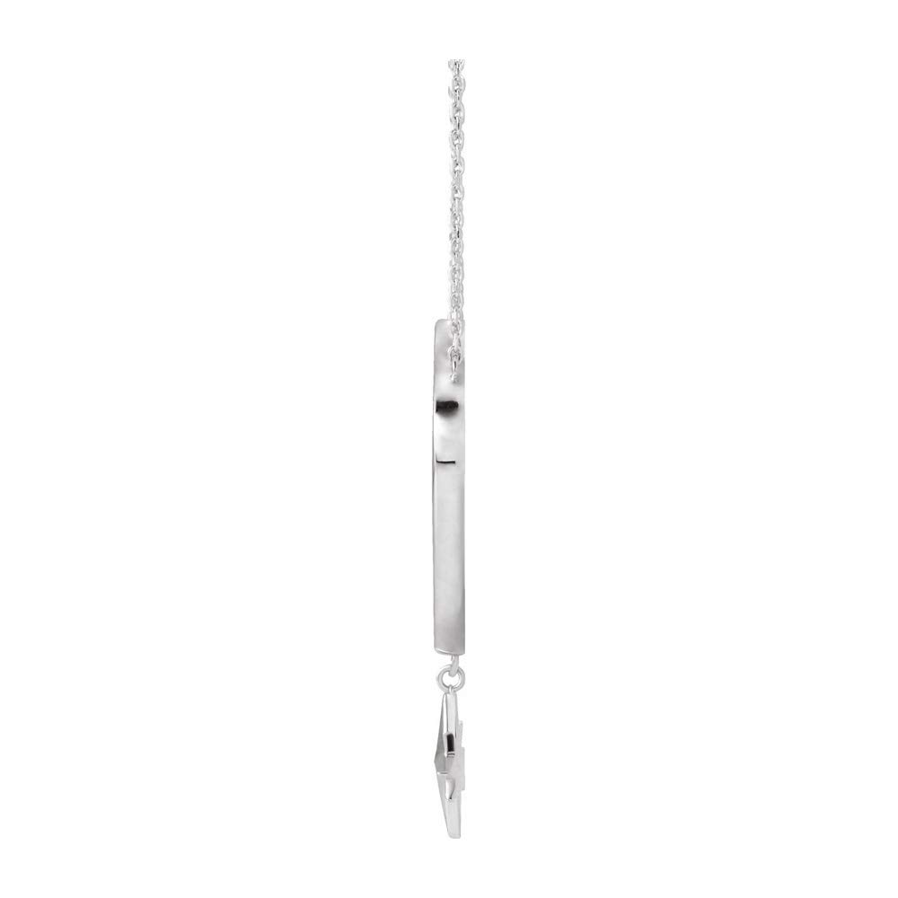14K White Gold Virgin Mary Necklace - 16/18 Inch for Faith & Gifts