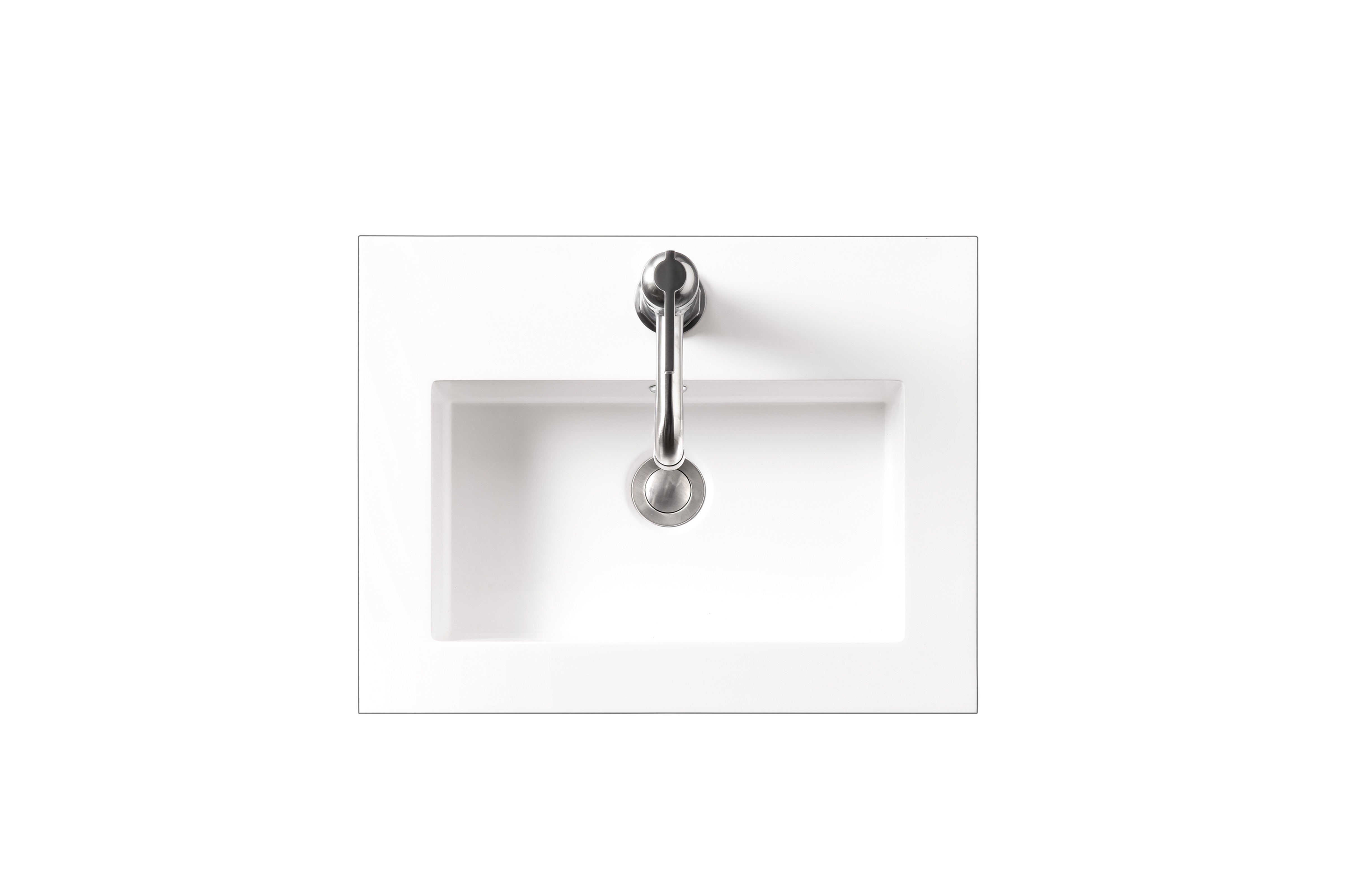 Premium White Glossy Composite Countertop with Sink - 20W x 15.4D - Perfect for Kitchen & Bathroom Remodeling, Small Spaces & RV Upgrades
