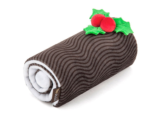 P.L.A.Y. Holiday Classic Dog Toy - Yummy Yuletide Log Chew Toy for Small & Medium Dogs | Durable & Safe Christmas Pet Gift for Puppies | Perfect for Indoor Play & Holiday Photo Props