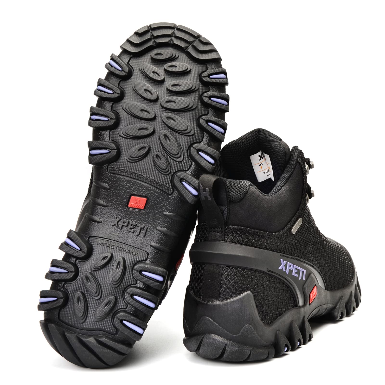 XPETI Women's Terra Mid Hiking Boots - Waterproof Outdoor Trekking Shoes for Trail Walking & Camping - Perfect for Mountain Climbing, Backpacking & Winter Adventures