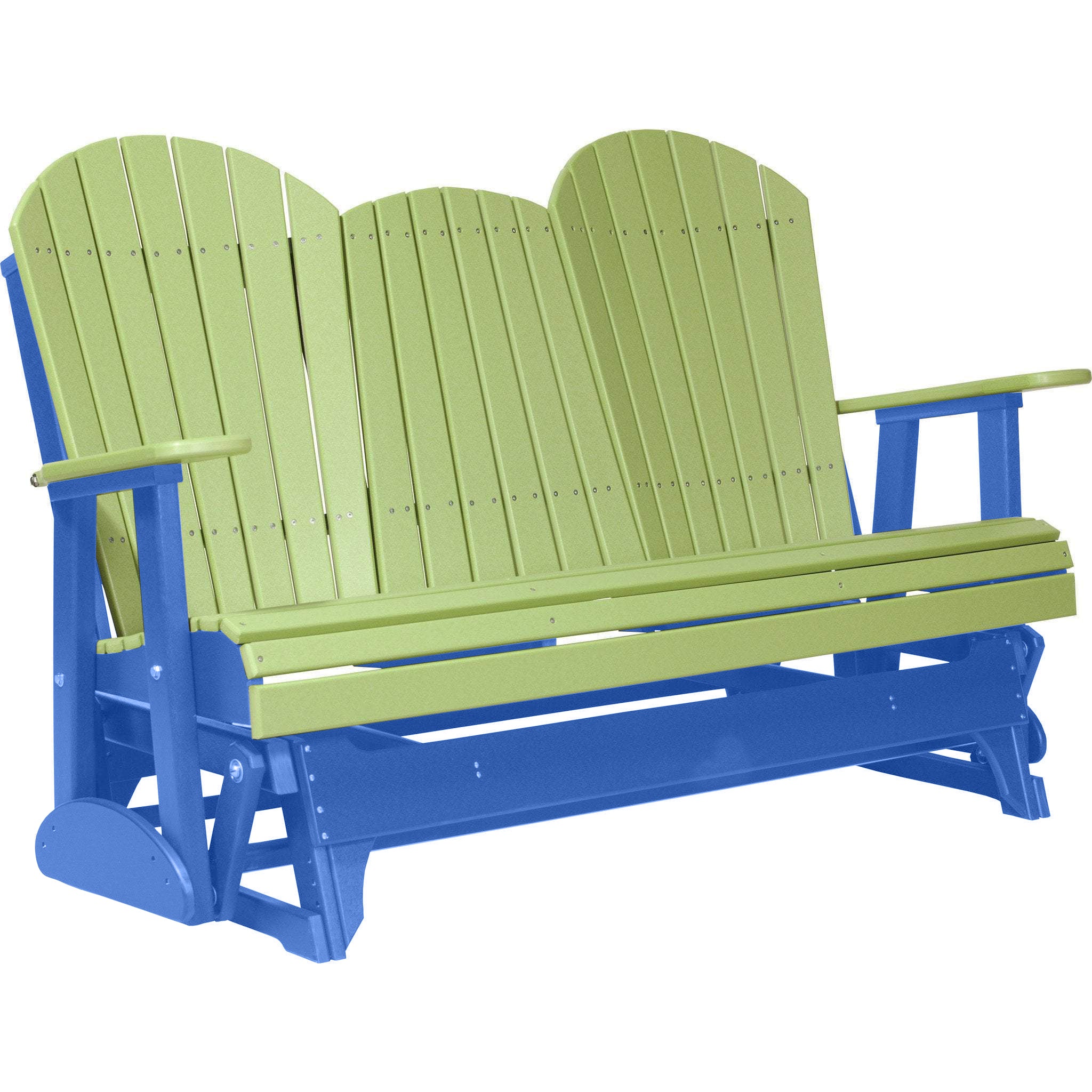 Lime Green on Blue