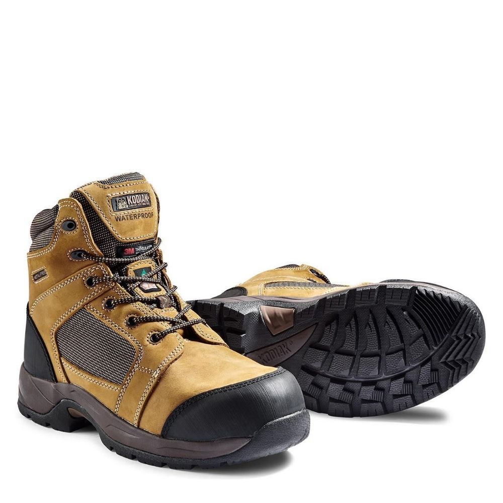 Kodiak Trakker Men's Lightweight Waterproof Composite Toe Hiking Boots 302113 - Durable Work & Outdoor Adventure Footwear