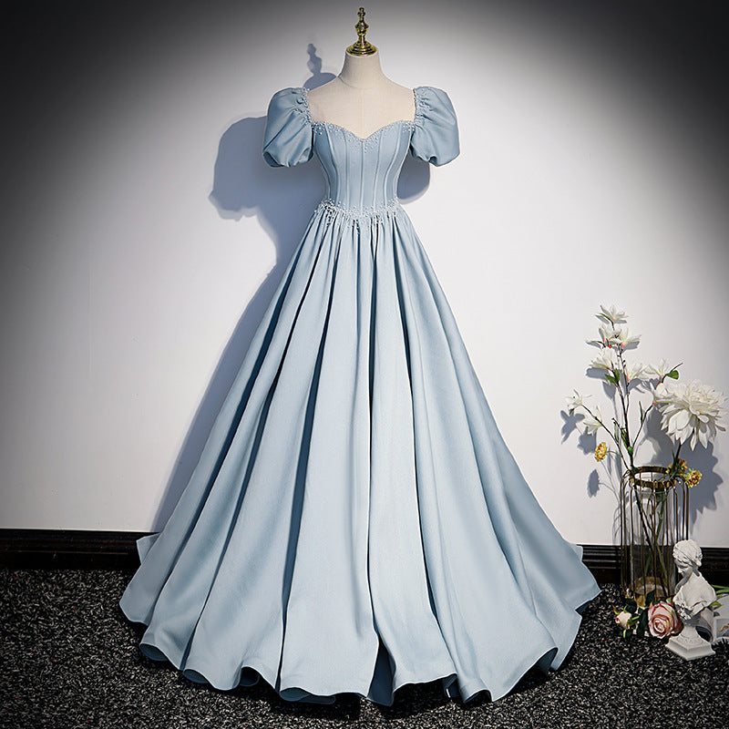 French Style Satin Princess Gown - Sweet 16 Party Dress, Formal Evening Dress for Teens - Perfect for Quinceañera, Prom, Homecoming & Special Occasions