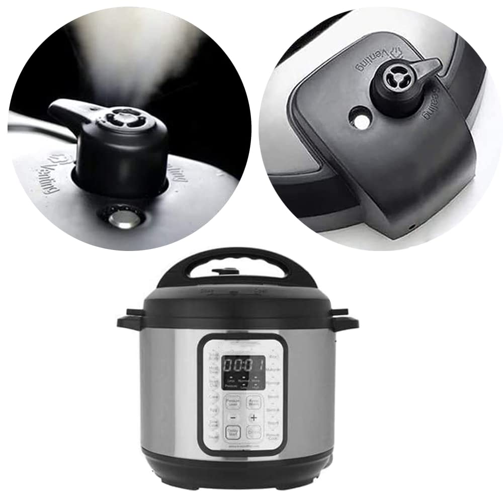 Instant Pot Duo/Duo Plus Steam Release Handle & Float Valve Replacement Parts with Anti-Block Shield - Compatible with 3,5,6,8 Quart & Smart WiFi (6Qt) Models - Perfect for Pressure Cooking, Soup Making & Meal Prep
