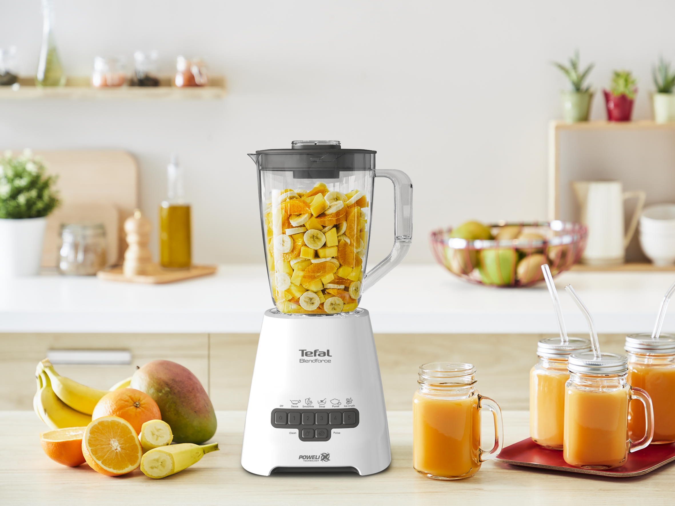 Tefal Blendforce 2 Piano Blender BL477 - 1000W High-Speed Blender with 5 Programs & 1.5L BPA-Free Jug - Perfect for Smoothies, Soups, Nut Butters & Ice Crushing