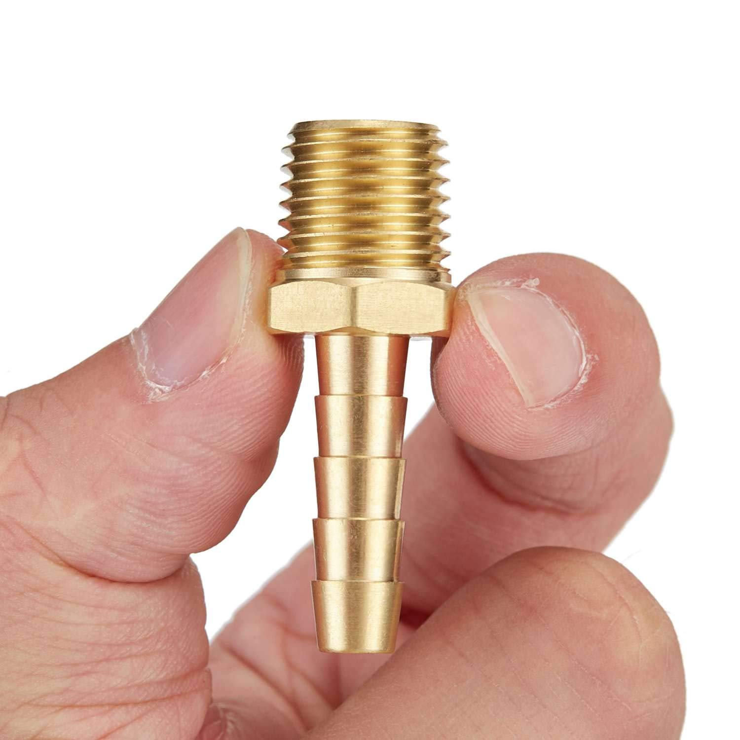 12-Piece Solid Brass Pipe Fittings - 1/4