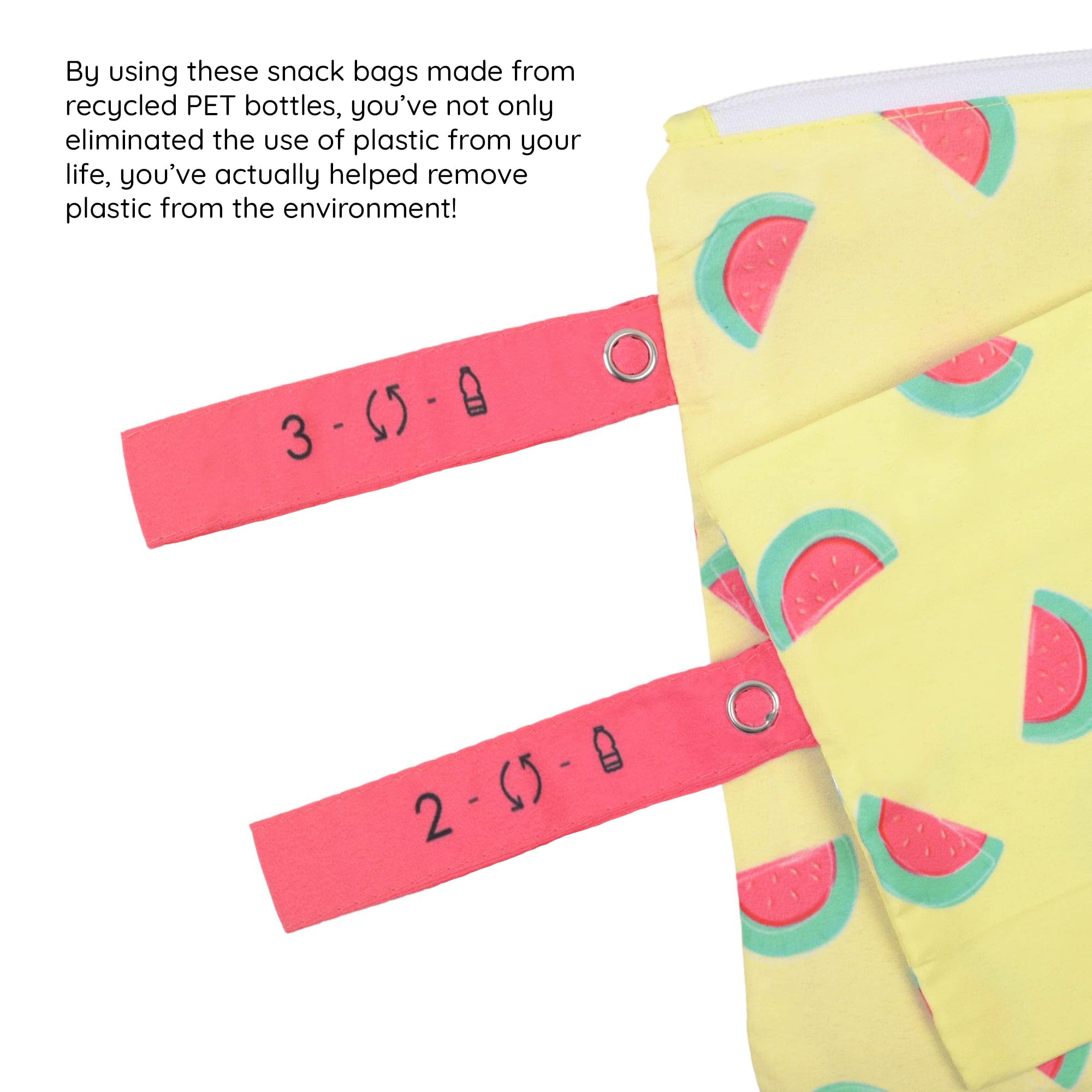EcoRight 100% Recycled Reusable Sandwich Bags & Snack Bags - BPA Free, Food Safe, Set of 2 | Perfect for School Lunches, Picnics & Meal Prep