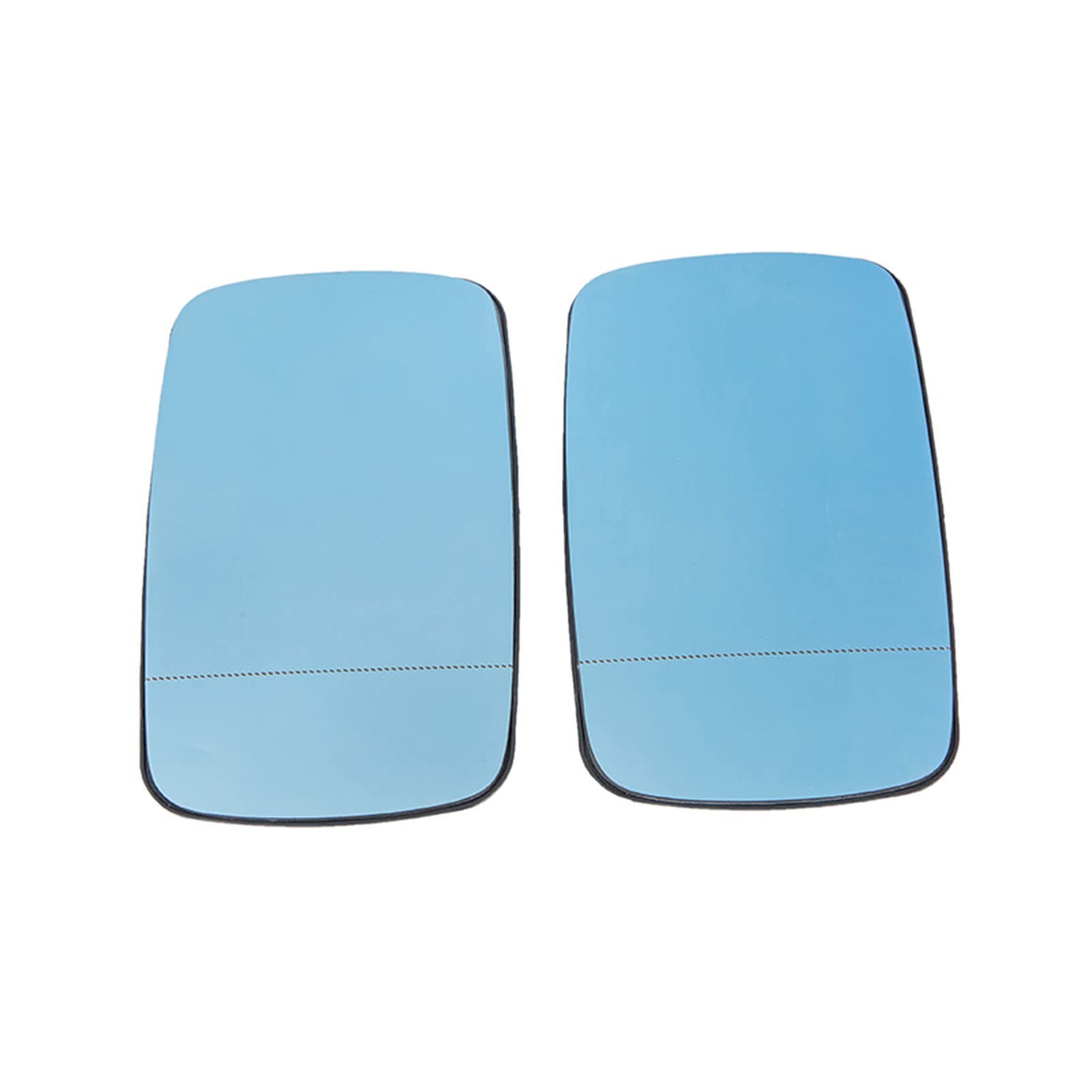 AWbowa Heated Blue Lens Rearview Mirror Glass for BMW 3 Series & 5 Series (E46 E39) - Sedan/Wagon Models 1997-2006 - Defrosting Side Mirrors for Winter Driving Safety