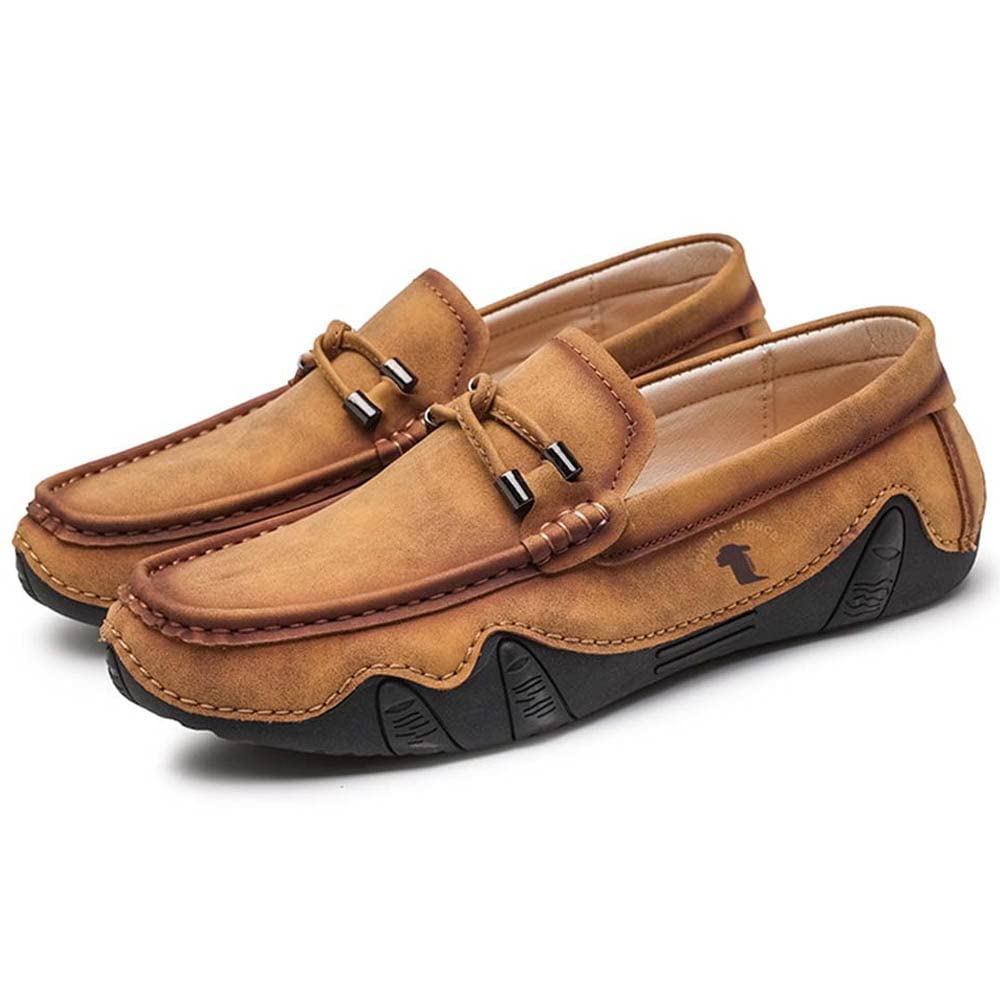 Premium Men's Cowhide Leather Penny Loafers - Slip-On Dress Driving Moccasins & Casual Boat Shoes for Business, Travel & Everyday Wear