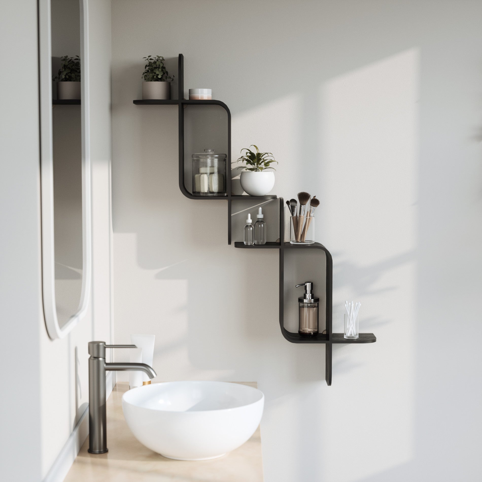 Modern Floating Wall Shelf - Sturdy & Stylish Storage Solution for Living Room, Bedroom, or Office Decor | Easy Installation & Space-Saving Design