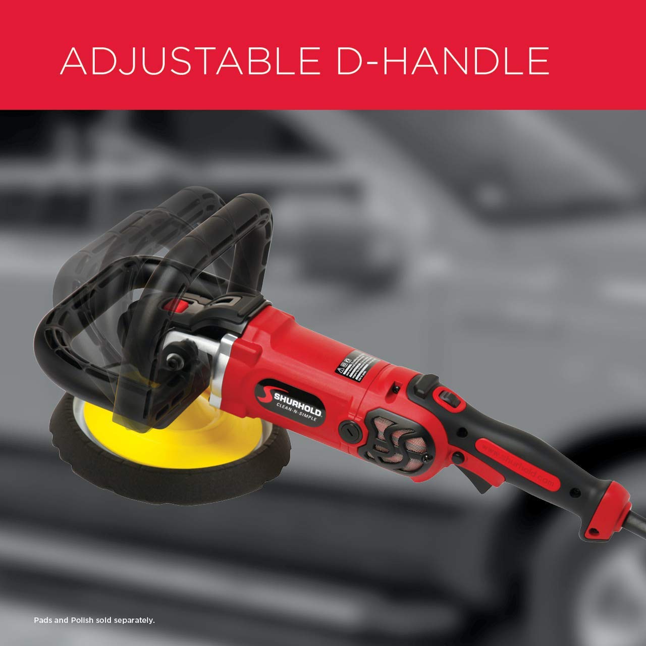 Shurhold Pro Rotary Polisher - Professional Car Buffer & Wax Applicator for Auto Detailing, Paint Correction & Ceramic Coating - Perfect for DIY Enthusiasts & Professional Detailers