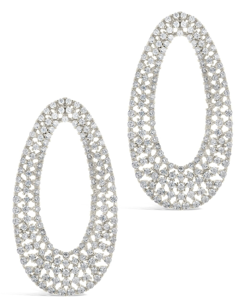 Olivia CZ Oval Stud Earrings for Women - 14K Gold Plated Cubic Zirconia Elegant Jewelry - Perfect for Weddings, Parties & Everyday Wear