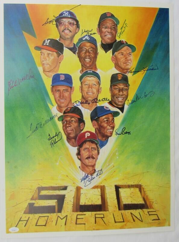 500 Home Run Club Autographed 16x20 Photo - Mickey Mantle, Hank Aaron, Willie Mays +8 Players - JSA Certified XX71302 - Perfect for Baseball Memorabilia Collections & Man Cave Decor
