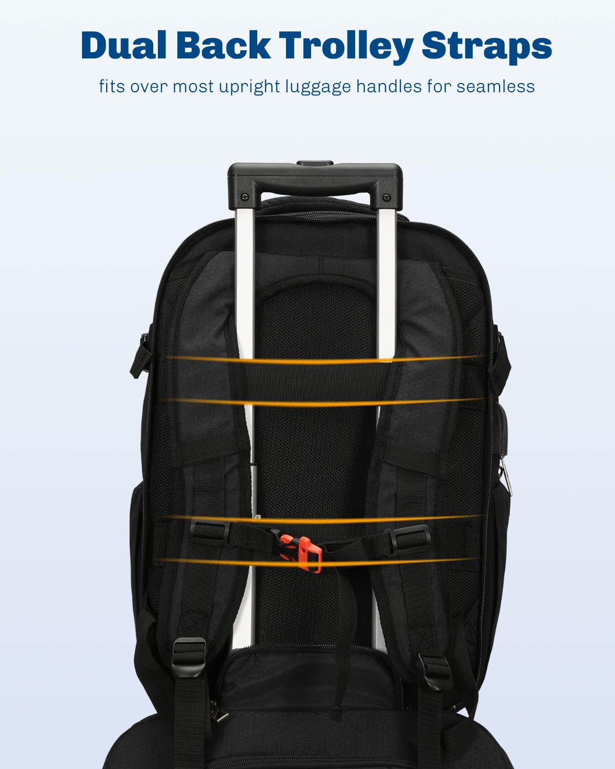 Hynes Eagle 22 Inch Rolling Backpack - 2 in 1 Wheeled Carry On Luggage for Air Travel, 63L Spinner Suitcase for Women & Men | Perfect for Business Trips, Weekend Getaways & International Travel