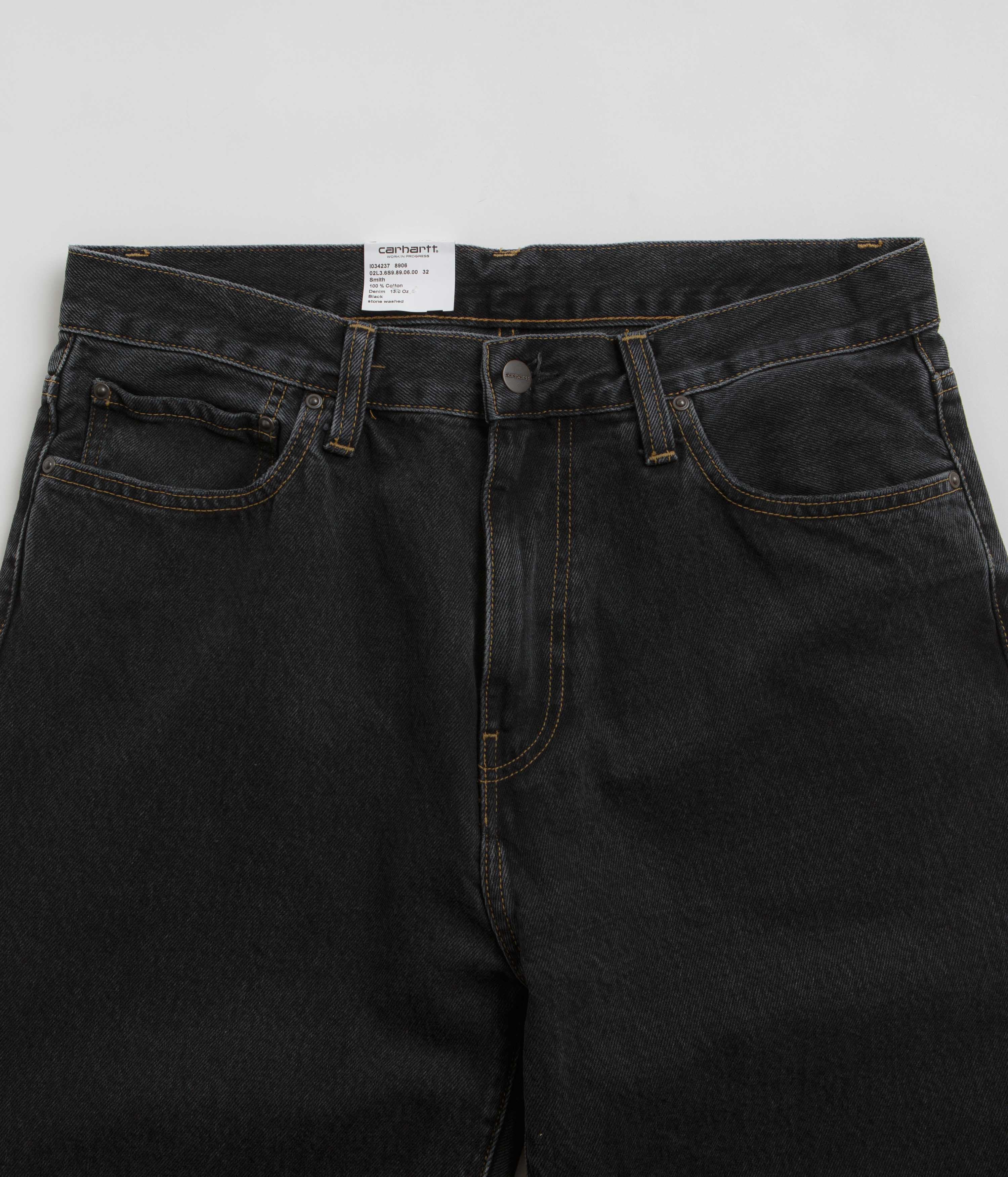 Carhartt Aaron Pants for Men - Stone Washed Black Work Pants | Durable & Comfortable for Construction, Outdoor Work & Casual Wear