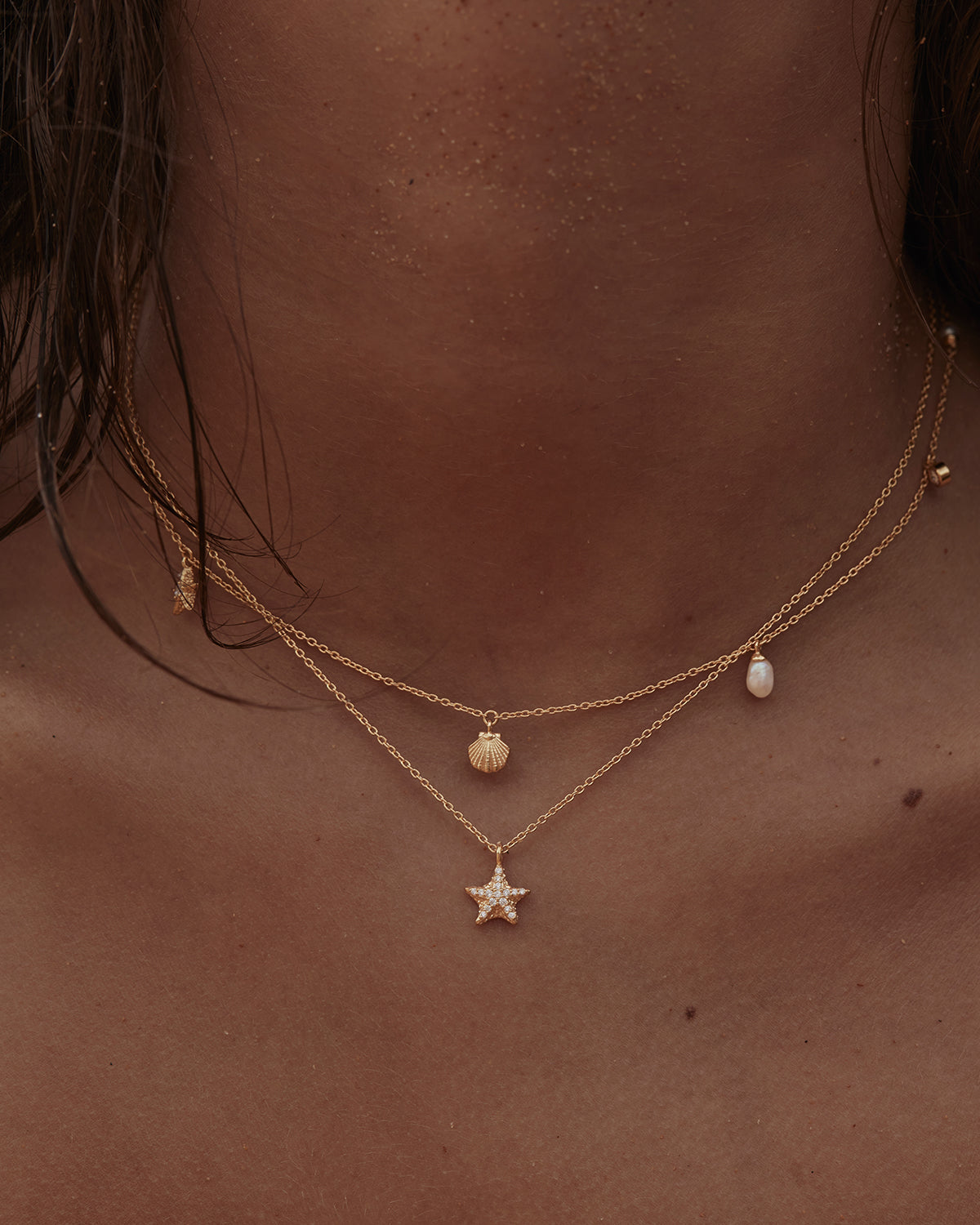 18K Gold Vermeil Starfish Necklace for Women - Dainty Beach Jewelry Gift for Her - Perfect for Summer Vacations, Beach Weddings & Boho Fashion