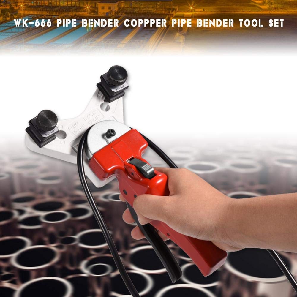 Zetiling Copper Pipe Bender Kit - Manual Tube Bending Tool Set with Carry Case for Plumbing, HVAC & DIY Projects | Perfect for Home Repair, Automotive & Metalworking