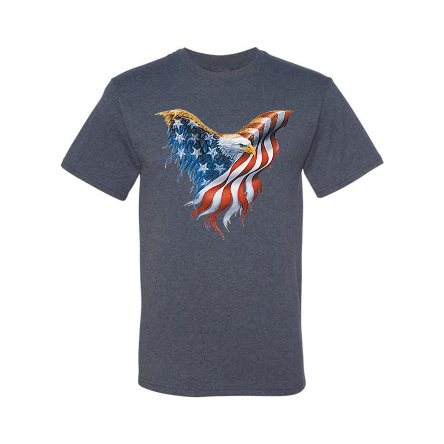 American Flag Eagle USA Patriotic Graphic T-Shirt for Men - Comfortable Cotton Tee for 4th of July, Veterans Day & Patriotic Events