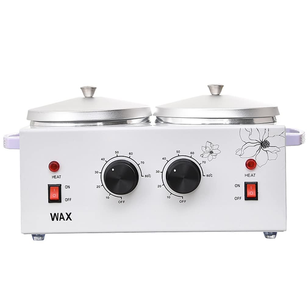 Professional Wax Warmer 1200CC Double Pot Heater, Adjustable Temperature Waxing Machine for Hair Removal - Painless Waxing for Women & Men at Home or Salon - Perfect for Legs, Arms, Bikini & Facial Hair Removal